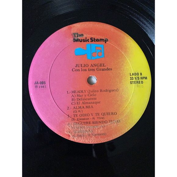 Julio Angel Y Los Tres Grandes Voces, Guitarras y Violines LP 1981 VG+ - Picture 7 of 7